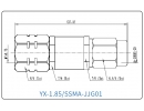 YX-1.85/SSMA-JJG01 Коаксиальный RF-адаптер с разъемом 1.85 мм (штекер) и  SSMA (штекер)