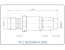 YX-1.85/SSMA-KJG01 Коаксиальный RF-адаптер с разъемом 1.85 мм (гнездо) и  SSMA (штекер)