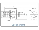 YX-2.92-KYKG01 Коаксиальный RF-адаптер с круглым фланцем и с разъемом 2.4 мм (гнездо-гнездо)