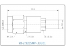 YX-2.92/SMP-JJG01 Коаксиальный RF-адаптер с разъемом 2.92 мм (штекер) и  SMP (штекер)