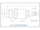 YX-2.92/SMP-KKG01 Коаксиальный RF-адаптер с разъемом 2.92 мм (гнездо) и  SMP (гнездо)