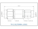 YX-2.92/SSMA-JJG01 Коаксиальный RF-адаптер с разъемом 2.92 мм (штекер) и  SSMA (штекер)
