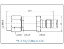 YX-2.92/SSMA-KJG01 Коаксиальный RF-адаптер с разъемом 2.92 мм (гнездо) и  SSMA (штекер)
