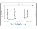 YX-2.92/SSMP-JJG01 Коаксиальный RF-адаптер с разъемом 2.92 мм (штекер) и  SSMP (штекер)