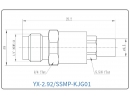 YX-2.92/SSMP-KJG01 Коаксиальный RF-адаптер с разъемом 2.92 мм (гнездо) и  SSMP (штекер)