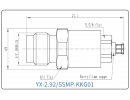 YX-2.92/SSMP-KKG01 Коаксиальный RF-адаптер с разъемом 2.92 мм (гнездо) и  SSMP (гнездо)
