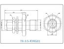 YX-3.5-KYKG01 Коаксиальный RF-адаптер с круглым фланцем и с разъемом 3.5 мм (гнездо-гнездо)