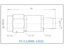 YX-3.5/BMA-JJG01 Коаксиальный RF-адаптер с разъемом 3.5 мм (штекер) и  BMA (штекер)
