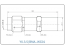YX-3.5/BMA-JKG01 Коаксиальный RF-адаптер с разъемом 3.5 мм (штекер) и  BMA (гнездо)