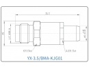 YX-3.5/BMA-KJG01 Коаксиальный RF-адаптер с разъемом 3.5 мм (гнездо) и  BMA (штекер)