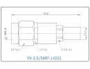 YX-3.5/SMP-JJG01 Коаксиальный RF-адаптер с разъемом 3.5 мм (штекер) и  SMP (штекер)