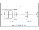 YX-3.5/SMP-KJG01 Коаксиальный RF-адаптер с разъемом 3.5 мм (гнездо) и  SMP (штекер)