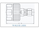 YX-N/2.92-JJG01 Коаксиальный RF-адаптер с разъемом N (штекер) и  2,92 мм (штекер)