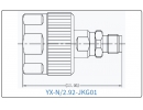 YX-N/2.92-JKG01 Коаксиальный RF-адаптер с разъемом N (штекер) и  2,92 мм (гнездо)
