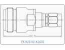 YX-N/2.92-KJG01 Коаксиальный RF-адаптер с разъемом N (гнездо) и  2,92 мм (штекер)