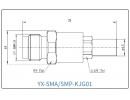 YX-SMA/SMP-KJG01 Коаксиальный RF-адаптер с разъемом SMA (гнездо) и SMP (штукер)