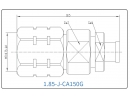 YX-1.85-J-CA150G Разъем(штекер) для коаксиального кабеля 1.85 мм