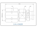YX-2.4-J-CA220 Разъем(штекер) для коаксиального кабеля 2.4 мм