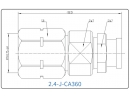 YX-2.4-J-CA360 Разъем(штекер) для коаксиального кабеля 2.4 мм
