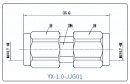 YX-1.0-JJG Коаксиальный RF-адаптер с разъемом 1.0 мм (штекер-штекер)