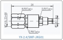 YX-2.4/SMP-JKG01 Коаксиальный RF-адаптер с разъемом 2.4 мм (штекер) и  SMP (гнездо)