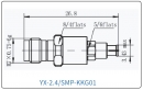 YX-2.4/SMP-KKG01 Коаксиальный RF-адаптер с разъемом 2.4 мм (гнездо) и  SMP (гнездо)