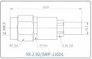 YX-2.92/SMP-JJG01 Коаксиальный RF-адаптер с разъемом 2.92 мм (штекер) и  SMP (штекер)