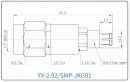 YX-2.92/SMP-JKG01 Коаксиальный RF-адаптер с разъемом 2.92 мм (штекер) и  SMP (гнездо)
