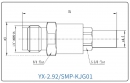 YX-2.92/SMP-KJG01 Коаксиальный RF-адаптер с разъемом 2.92 мм (гнездо) и  SMP (штекер)