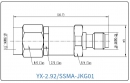 YX-2.92/SSMA-JKG01 Коаксиальный RF-адаптер с разъемом 2.92 мм (штекер) и  SSMA (гнездо)