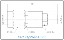 YX-2.92/SSMP-JJG01 Коаксиальный RF-адаптер с разъемом 2.92 мм (штекер) и  SSMP (штекер)