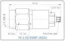 YX-2.92/SSMP-JKG01 Коаксиальный RF-адаптер с разъемом 2.92 мм (штекер) и  SSMP (гнездо)