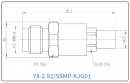 YX-2.92/SSMP-KJG01 Коаксиальный RF-адаптер с разъемом 2.92 мм (гнездо) и  SSMP (штекер)