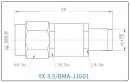 YX-3.5/BMA-JJG01 Коаксиальный RF-адаптер с разъемом 3.5 мм (штекер) и  BMA (штекер)