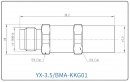 YX-3.5/BMA-KKG01 Коаксиальный RF-адаптер с разъемом 3.5 мм (гнездо) и  BMA (гнездо)