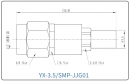 YX-3.5/SMP-JJG01 Коаксиальный RF-адаптер с разъемом 3.5 мм (штекер) и  SMP (штекер)