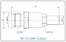 YX-3.5/SMP-KJG01 Коаксиальный RF-адаптер с разъемом 3.5 мм (гнездо) и  SMP (штекер)