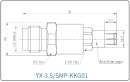 YX-3.5/SMP-KKG01 Коаксиальный RF-адаптер с разъемом 3.5 мм (гнездо) и  SMP (гнездо)