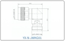 YX-N-JWKG01 Коаксиальный изогнутый RF-адаптер с разъемом N (штекер-гнездо)