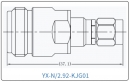 YX-N/2.92-KJG01 Коаксиальный RF-адаптер с разъемом N (гнездо) и  2,92 мм (штекер)
