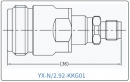 YX-N/2.92-KKG01 Коаксиальный RF-адаптер с разъемом N (гнездо) и  2,92 мм (гнездо)
