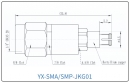 YX-SMA/SMP-JKG01 Коаксиальный RF-адаптер с разъемом SMA (штекер) и SMP (гнездо)