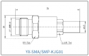 YX-SMA/SMP-KJG01 Коаксиальный RF-адаптер с разъемом SMA (гнездо) и SMP (штукер)