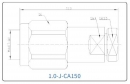 YX-1.0-J-CA150 Разъем(штекер) для коаксиального кабеля 1.0 мм