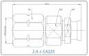 YX-2.4-J-CA220 Разъем(штекер) для коаксиального кабеля 2.4 мм