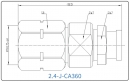 YX-2.4-J-CA360 Разъем(штекер) для коаксиального кабеля 2.4 мм