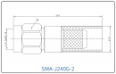 YX-SMA-J240G-2 Разъем(штекер) для коаксиального кабеля SMA