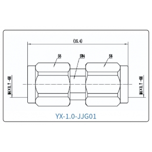 YX-1.0-JJG Коаксиальный RF-адаптер с разъемом 1.0 мм (штекер-штекер)