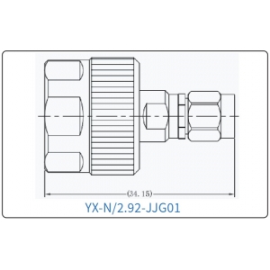 YX-N/2.92-JJG01 Коаксиальный RF-адаптер с разъемом N (штекер) и  2,92 мм (штекер)