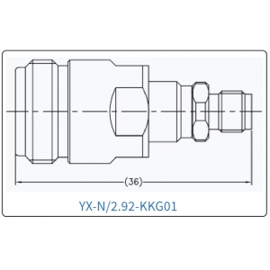 YX-N/2.92-KKG01 Коаксиальный RF-адаптер с разъемом N (гнездо) и  2,92 мм (гнездо)